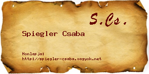Spiegler Csaba névjegykártya